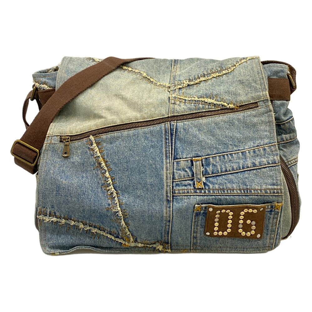 Dolce & Gabbana DOLCE&GABBANA Shoulder Bag Light Blue Dark Brown